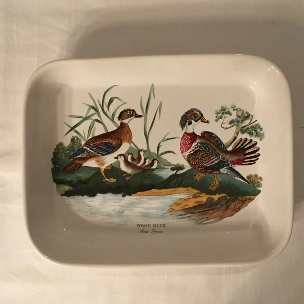 PORTMEIRION Rare Vintage Wood Duck Casserole Baking Serving Dish Tray